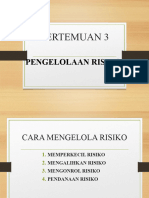 Pertemuan 3. Pengelolaan Risiko