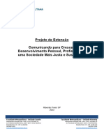 Projeto de Extensão Comunicando para Crescer: Desenvolvimento Pessoal, Profissional e Uma Sociedade Mais Justa e Sustentável