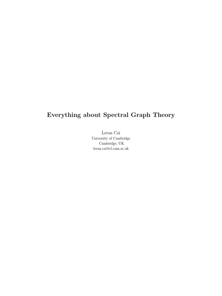 Spectral graph theory 3 pdf eigenvalues and eigenvectors