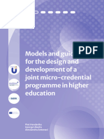 Models and Guidelines For The Design and Development of A Joint Micro-Credential Programme in Higher Education