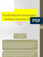 Pemberdayaan Komunitas Berbasis Kearifan Lokal