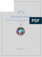 Internship Report: Role of State Emergency Operation Centre in Disaster Management in Special Reference To AP State