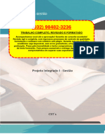 RESOLUÇÃO - (032 98482–3236) - PROJETO INTEGRADO I  -  GESTÃO - CST´S