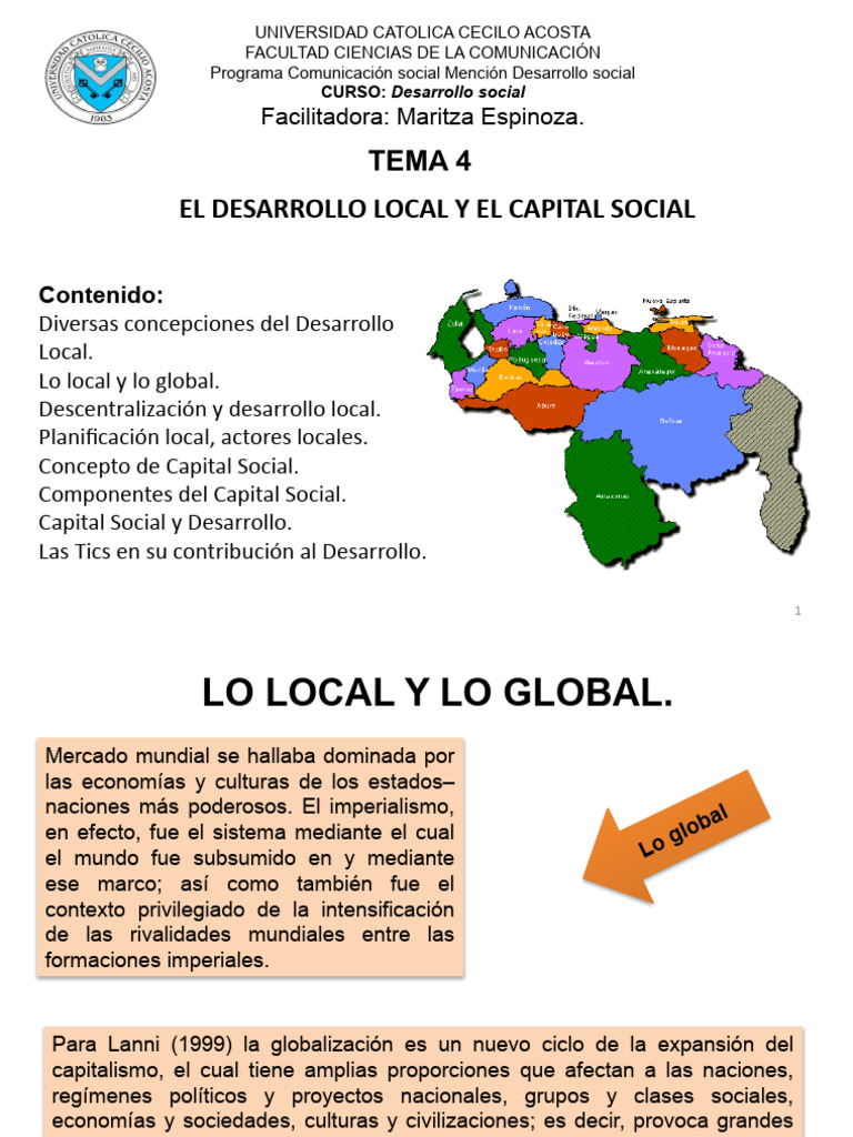 Tema 4 Capital Social y Desarrollo | PDF | Tecnología de información y