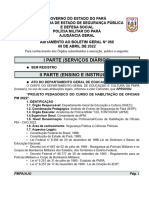Adit. BG N 068 II - de 08 Abril 2022 - Dgec Projeto Pedaggico Do Curso de Habilitao de Oficiais PM 2022