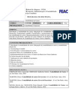 Programa Da Disciplina de Contabilidade de Custos