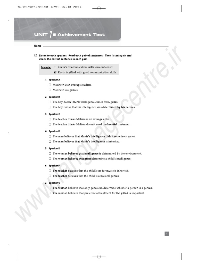Summit 2b Unit 7 Test | PDF