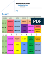 Horario Tercer Grado B