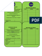 Tarjeta Verde Sistema de Anclaje - Modificada