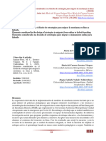 Elementos Considerados en El Diseño de Estrategias para Migrar La Enseñanza en Línea A Hibrida