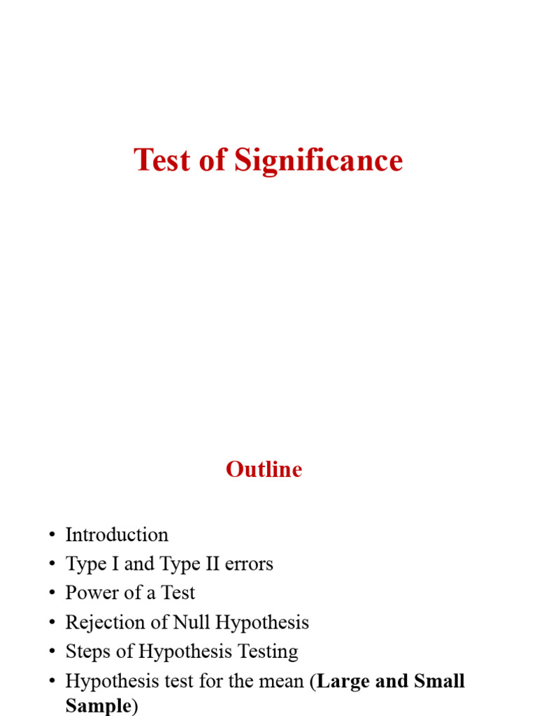 Hypothesis Test - 1 | PDF | Type I And Type Ii Errors | Statistical ...
