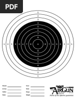 10 Meter Air Rifle Target A4