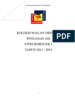 Koleksi Soalan Objektif STPM P3 2013 - 2019 Edit