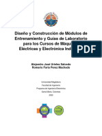 Diseño y Construcción de Módulos de Entrenamiento y Guias de Laboratorio para Los Cursos de Máquinas Eléctricas y Electrónica Industrial
