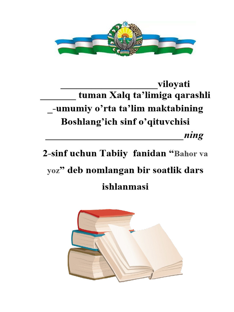 2 SINF Tabiiy Bahor Va Yoz 3-CHORAK | PDF