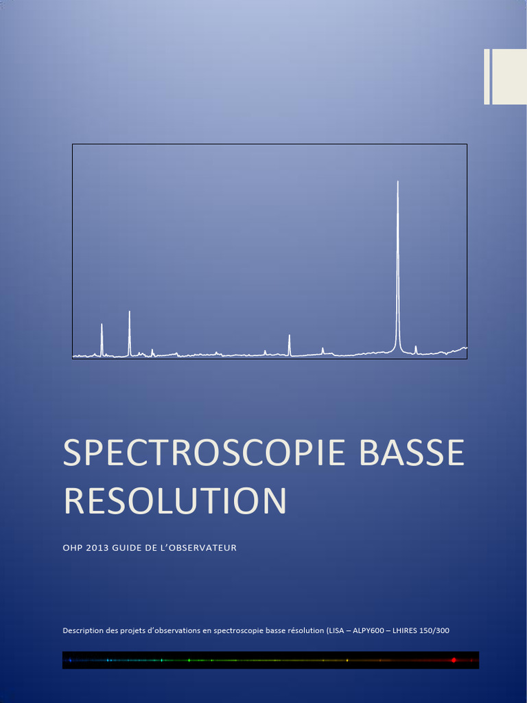 Guide de Spectroscopie Basse Résolution | PDF | Étoiles | Spectroscopie