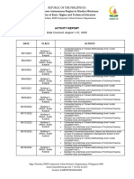 Activity Report Jhievz August 2022