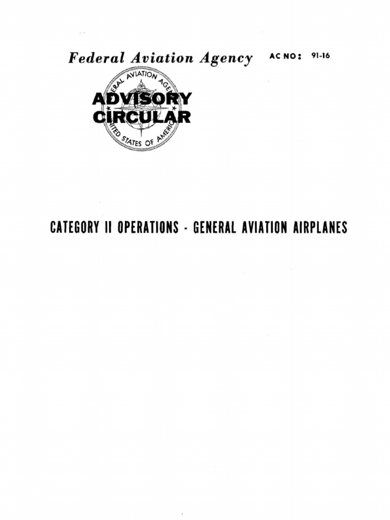 Category II Operations Guidelines | PDF | Federal Aviation ...