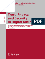 Claudia Eckert, Sokratis K. Katiskas, Gunter Pernul, 2014, Trust, Privacy and Security in Digital Business, Springer, New York