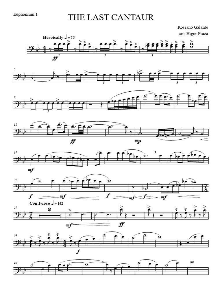 Centaur - Euphonium 1 | PDF | Calligraphie latin | Collation