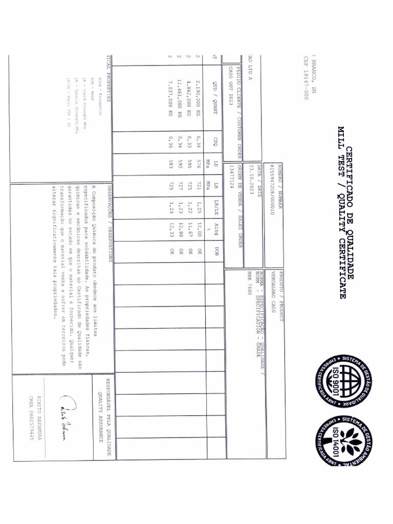Certificado Aço Pdf