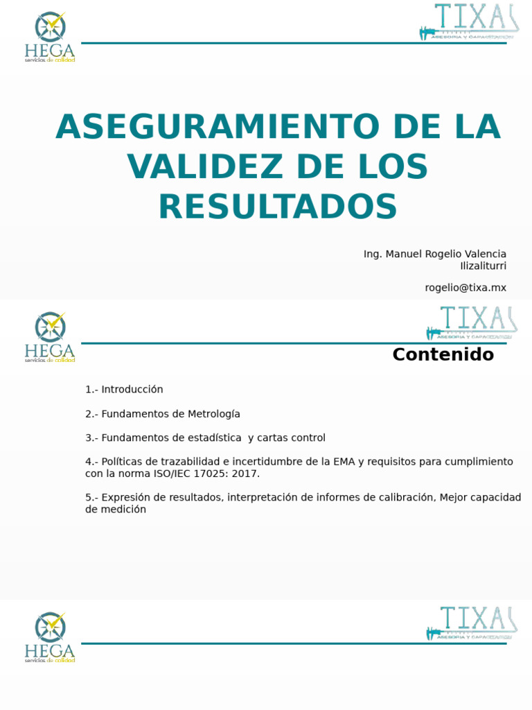 Curso Aseguramiento de La Validez de Resultados | PDF | Metrología ...