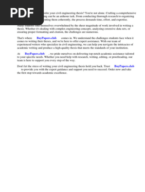 Civil Engineering Research Paper Examples