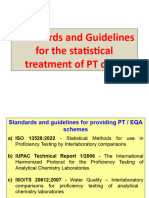 B PT Standards and Guidelines For The Statistical Treatement of PT Data