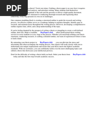 Sample Research Paper Outline PDF