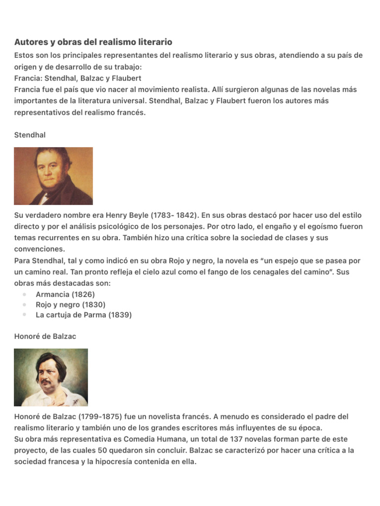 Fases Y Autores Del Realismo Español – LXEOFX