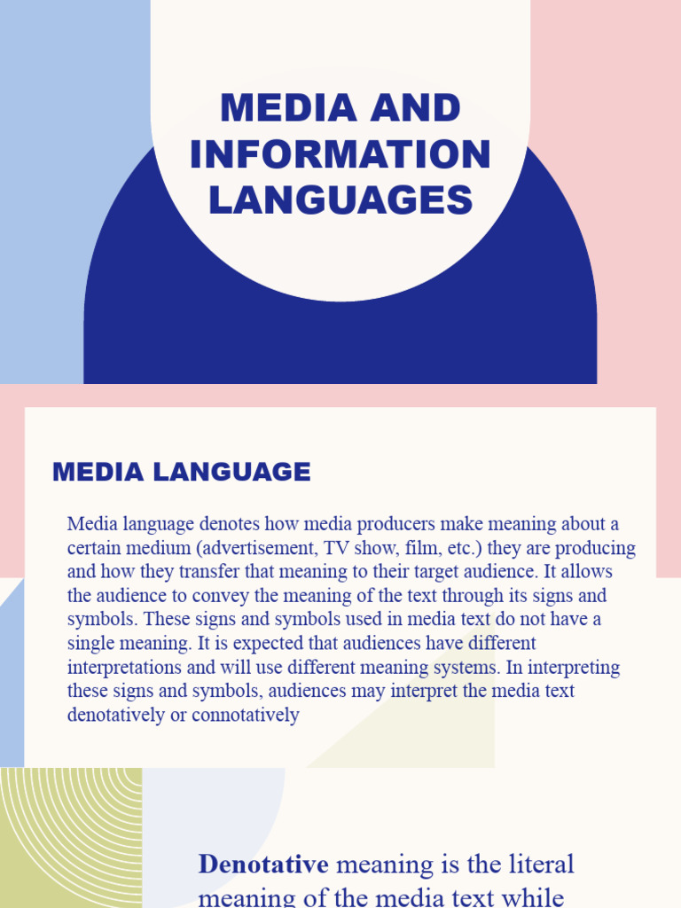 Media and Information Languages MIL | PDF | Cinematography | Human ...