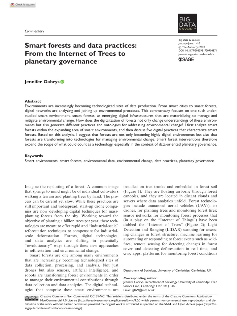 Smart Forests: Digital Solutions for Environmental Change | PDF ...