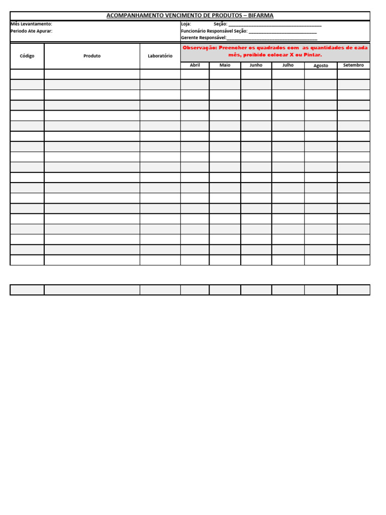 Planilha validade atual pdf