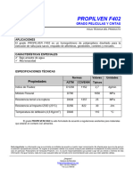 Propilven F402: Aplicaciones