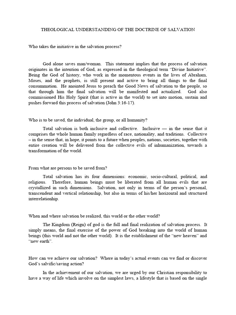 Understanding Salvation Doctrine | PDF | Salvation | Abrahamic Religions