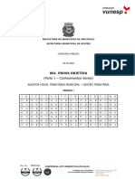 Vunesp 2023 Prefeitura de Sao Paulo SP Auditor Fiscal Tributario Gestao Tributaria Parte 1 Conhecimentos Gerais Gabarito