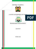 Programme Based Budget 2018 - 2019