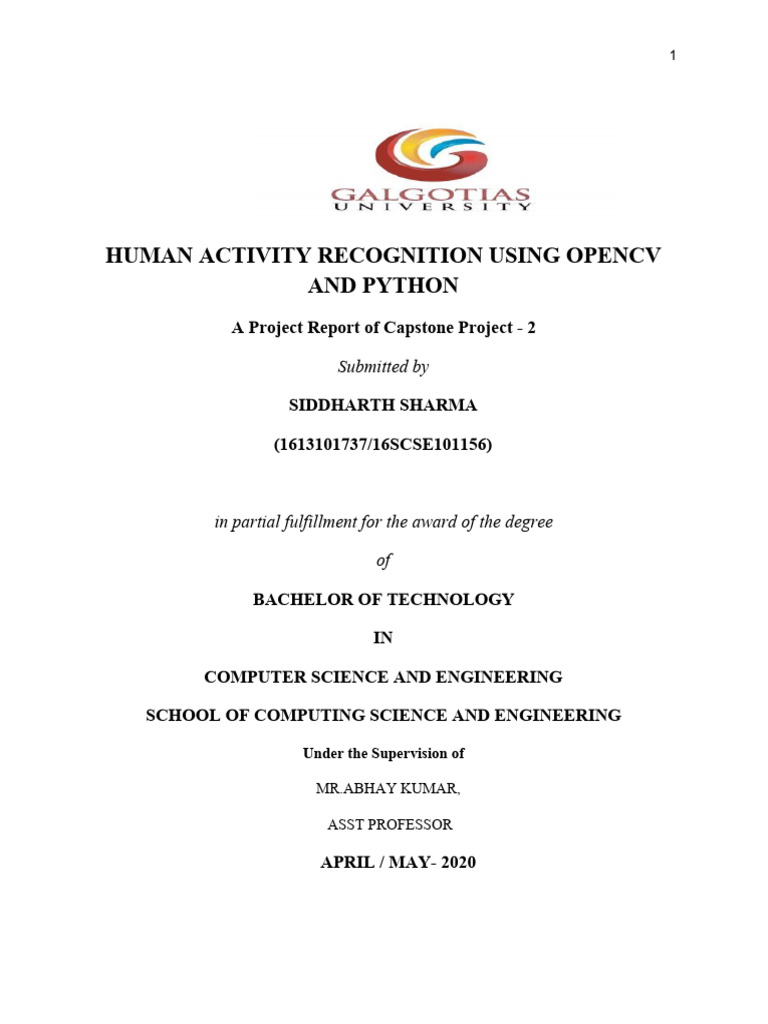 Human Activity Recognition with OpenCV | PDF | Deep Learning | Machine ...
