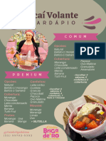 Cardápio Açaí 