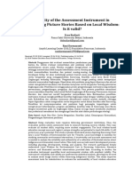 Validity of The Assessment Instrument in Developing Picture Stories Based On Local Wisdom: Is It Valid?