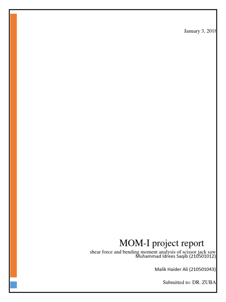 MOM Report | PDF | Mechanical Engineering | Manufactured Goods