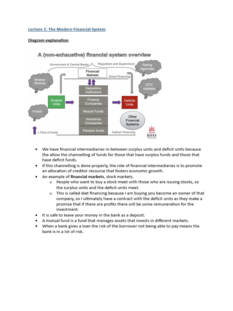 Lecture 1 Financial Institutions | PDF