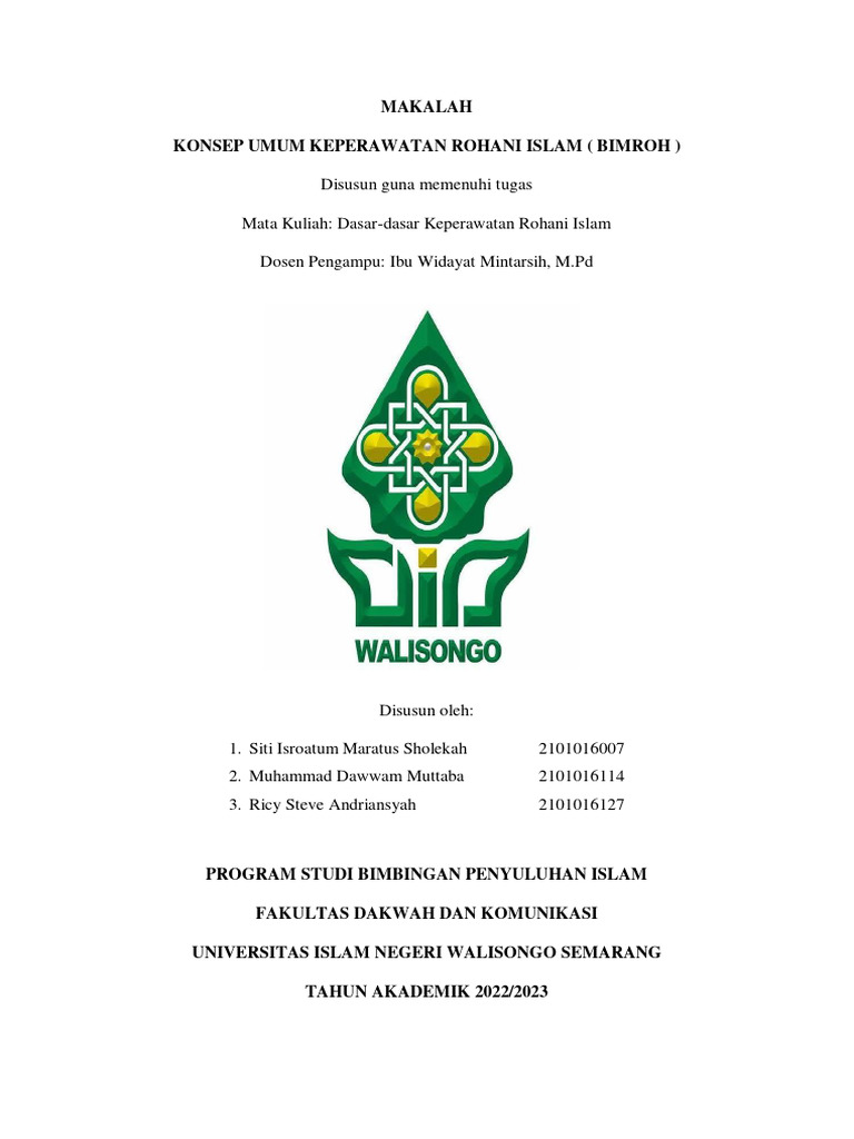 Keperawatan Rohani Islam: Konsep Dasar | PDF