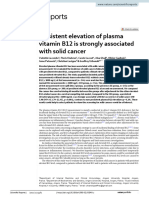 Persistent Elevation of Plasma Vitamin B12 Is Strongly Associated With Solid Cancer