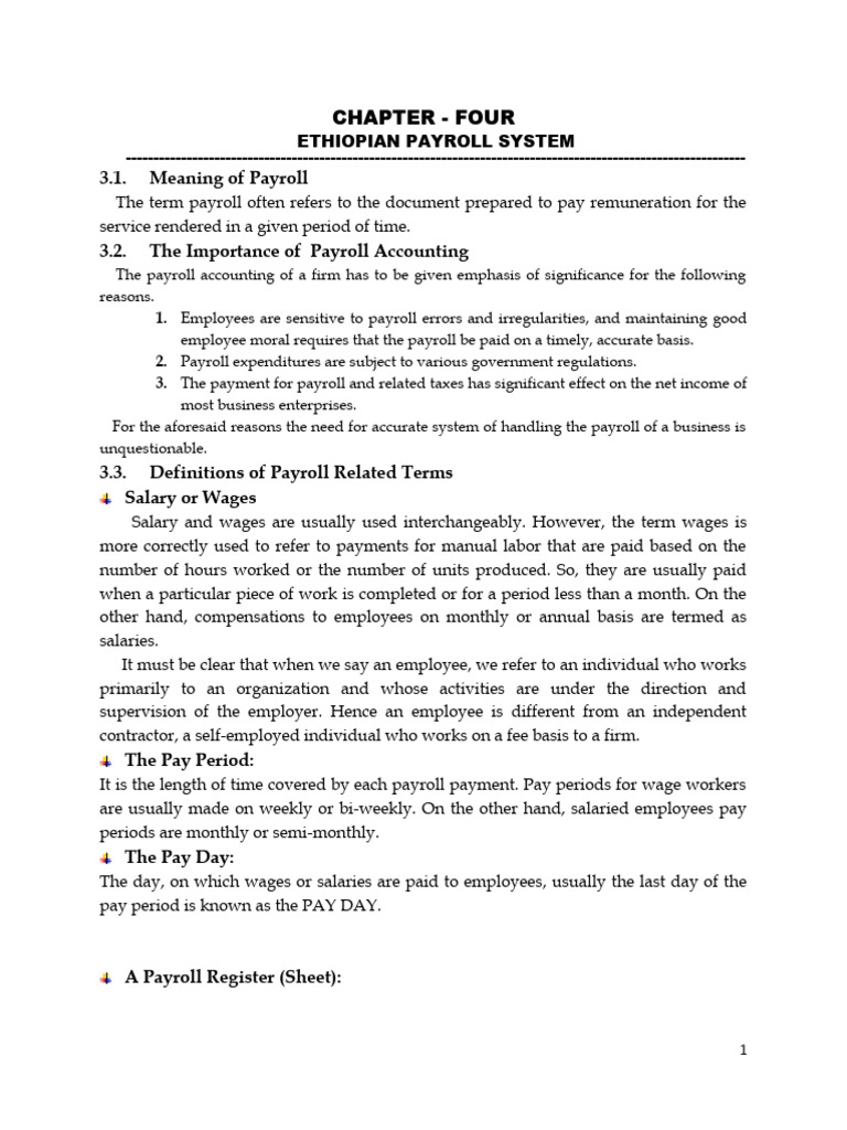 Ethiopian Payroll System Overview | PDF | Payroll Tax | Employment