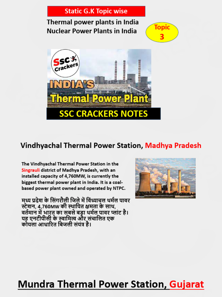 Thermal Power Plant in India | PDF