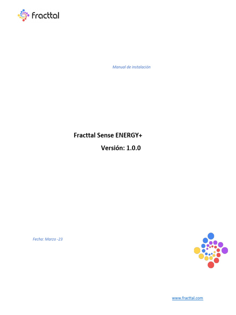 Manual Se Instalación FRACTTAL SENSE ENERGY V1.0.01 PDF Punto de
