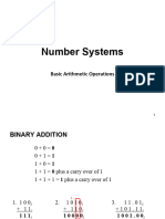 Number Systems: Basic Arithmetic Operations