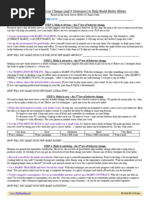 Build Better Habits Worksheet