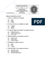 Avaliação Inglês 2A Fund